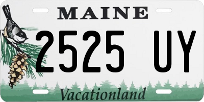 ME license plate 2525UY