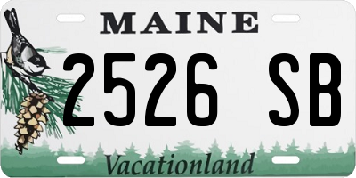 ME license plate 2526SB