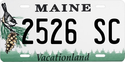 ME license plate 2526SC