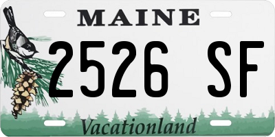 ME license plate 2526SF