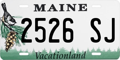ME license plate 2526SJ