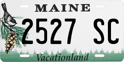 ME license plate 2527SC