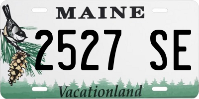ME license plate 2527SE