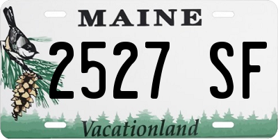 ME license plate 2527SF