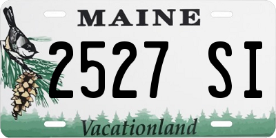 ME license plate 2527SI