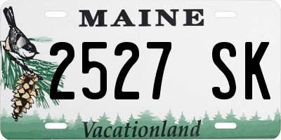 ME license plate 2527SK