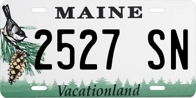 ME license plate 2527SN
