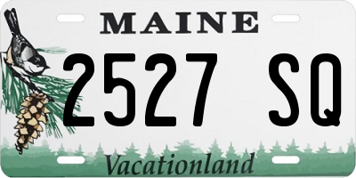 ME license plate 2527SQ