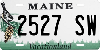 ME license plate 2527SW