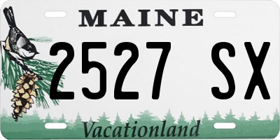 ME license plate 2527SX