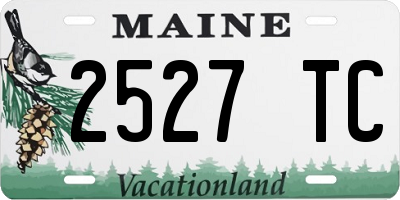 ME license plate 2527TC