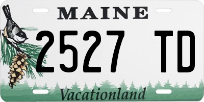 ME license plate 2527TD