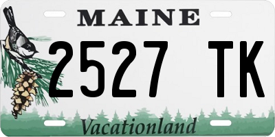 ME license plate 2527TK