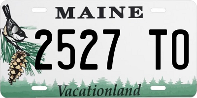 ME license plate 2527TO