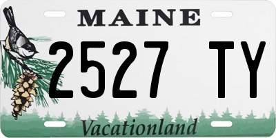 ME license plate 2527TY