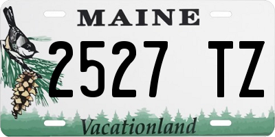 ME license plate 2527TZ