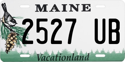 ME license plate 2527UB