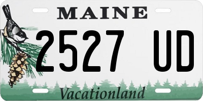ME license plate 2527UD