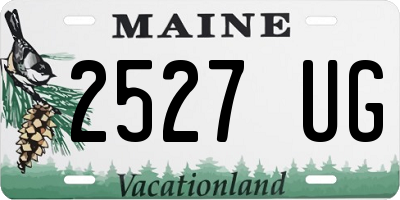 ME license plate 2527UG