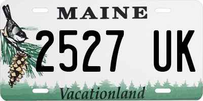 ME license plate 2527UK