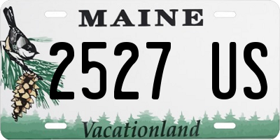 ME license plate 2527US