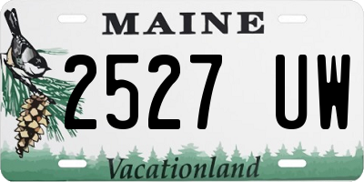 ME license plate 2527UW