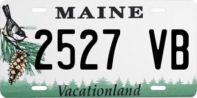 ME license plate 2527VB