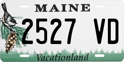 ME license plate 2527VD