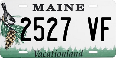 ME license plate 2527VF