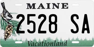 ME license plate 2528SA