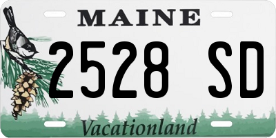 ME license plate 2528SD