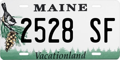 ME license plate 2528SF