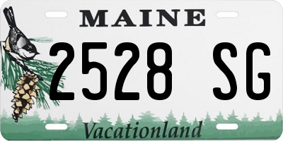 ME license plate 2528SG