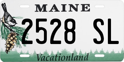 ME license plate 2528SL