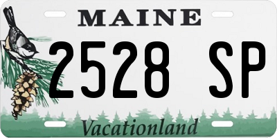 ME license plate 2528SP