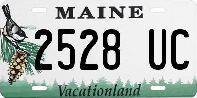 ME license plate 2528UC