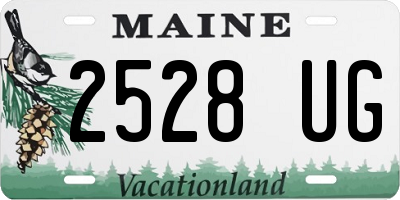 ME license plate 2528UG
