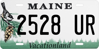 ME license plate 2528UR