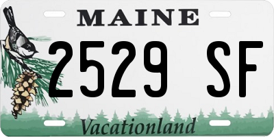 ME license plate 2529SF
