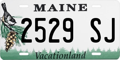 ME license plate 2529SJ