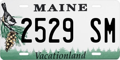 ME license plate 2529SM