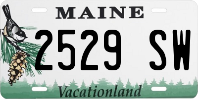 ME license plate 2529SW