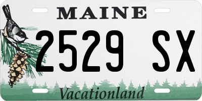 ME license plate 2529SX