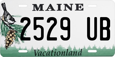 ME license plate 2529UB