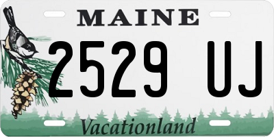 ME license plate 2529UJ