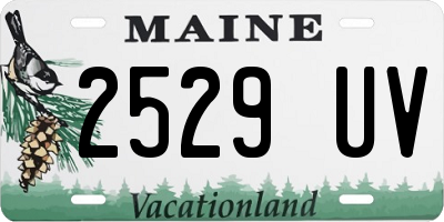 ME license plate 2529UV