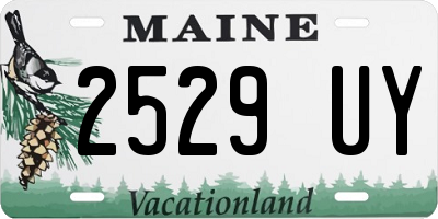 ME license plate 2529UY