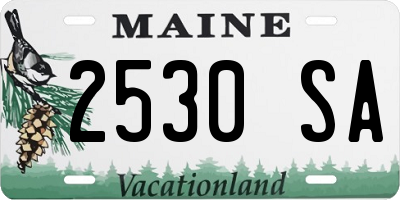 ME license plate 2530SA