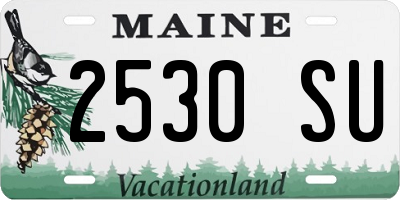 ME license plate 2530SU