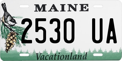 ME license plate 2530UA